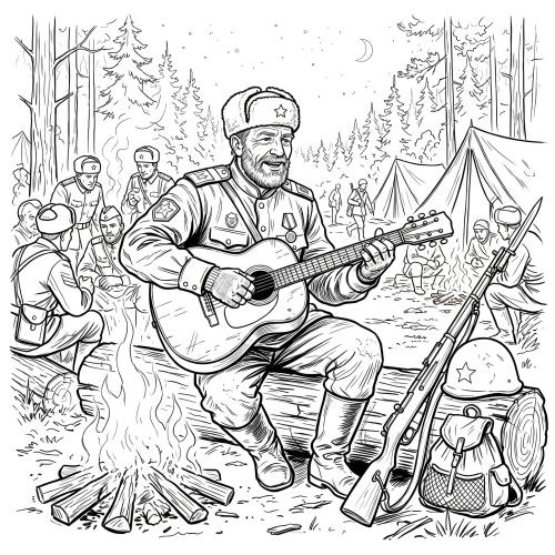 Раскраска «Песни Великой Победы»