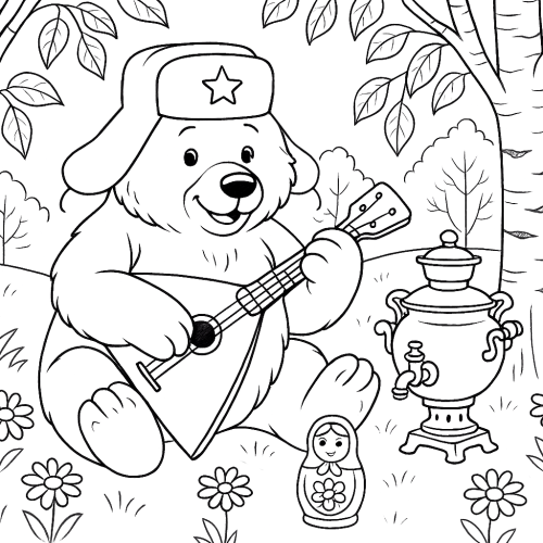 Раскраска: Символы России