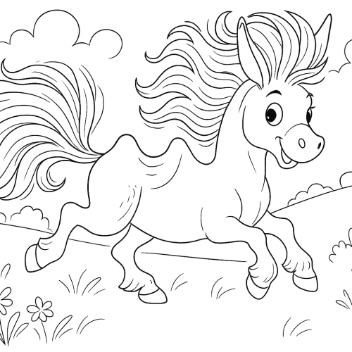 Раскраска: Конёк-Горбунок