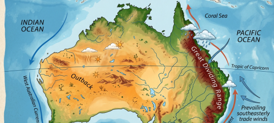 Викторина по географии: Что влияет на климат Австралии (7 класс)
