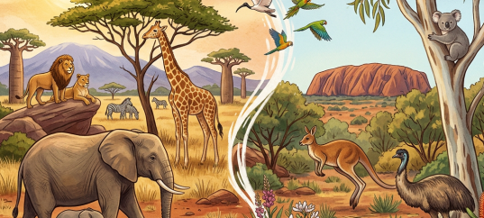 Тест по окружающему миру: Африка и Австралия (2 класс)