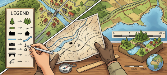 Тест по географии: Для чего нужны условные знаки и масштаб на планах и картах (5-6 класс)