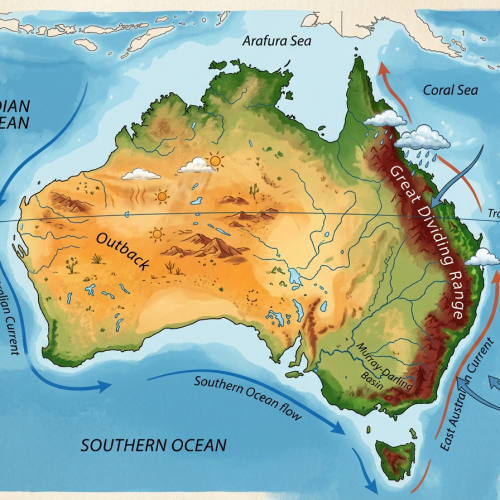 Тест по географии: Что влияет на климат Австралии (7 класс)