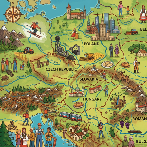 Тест по географии: Центрально-Восточная Европа. Состав региона, природные условия и ресурсы (11 класс)