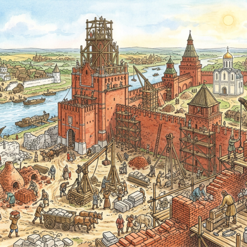 Тест по окружающему миру: Строительство Московского Кремля (2 класс)