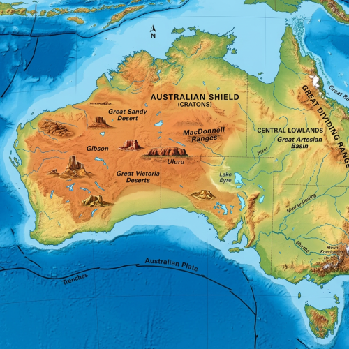 Тест по географии: Как строение земной коры проявляется в рельефе Австралии (7 класс)