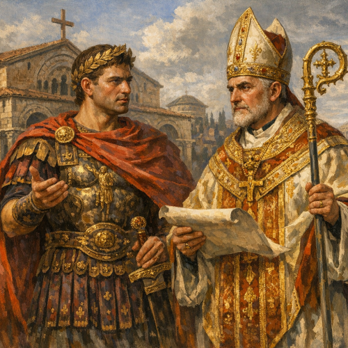 Тест по истории: Императорская власть и церковь в Древнем Риме (5 класс)