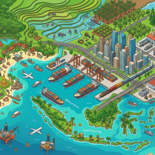 Тест по географии: Юго-Восточная Азия. Экономика (11 класс)